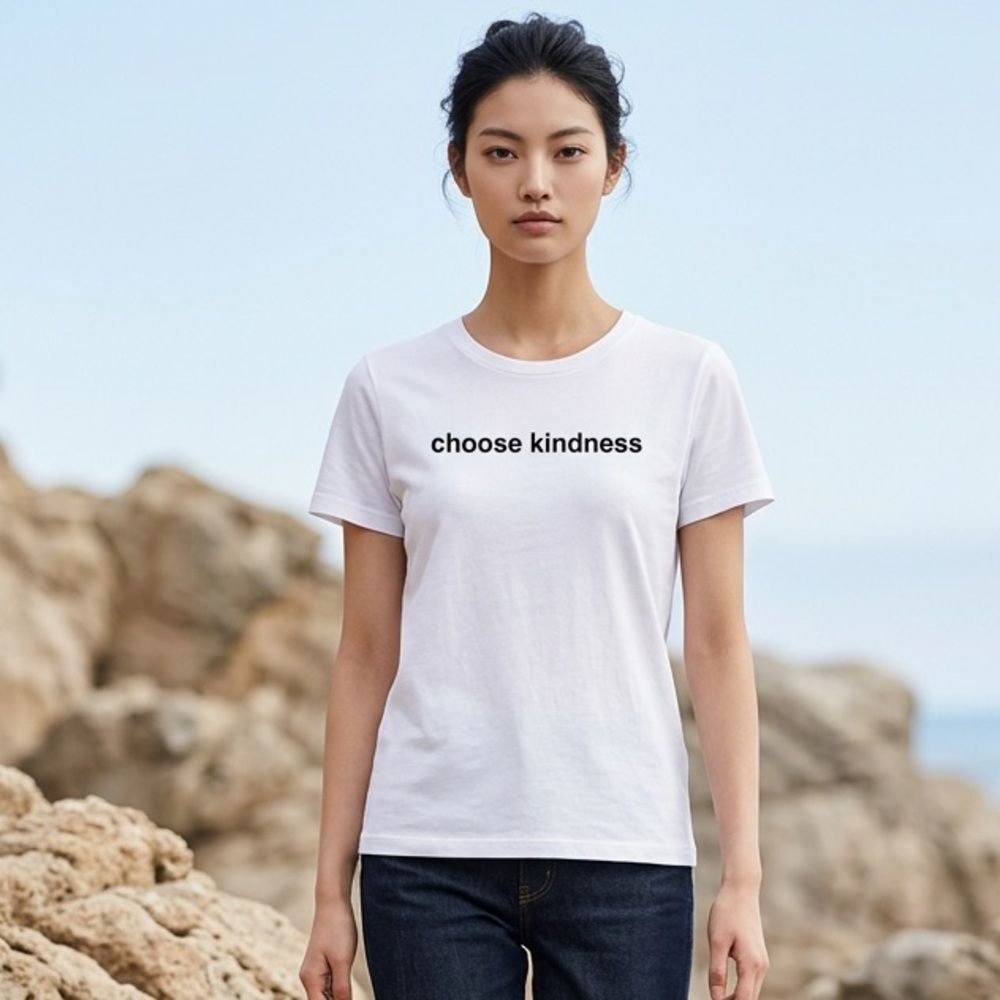 NWT Queer Eye Unisex White Short Sleeve Graphic Tee Shirt “Choose Kindness” - L